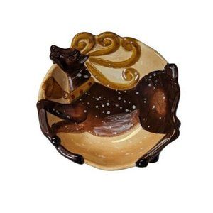Dario Farrucci Designs 6” Christmas Reindeer Bowl Hand Painted